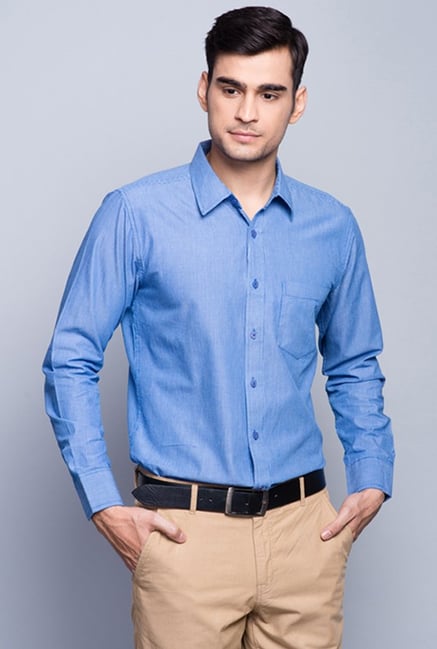 Fabindia Blue Striped Cotton Shirt Fabindia Blue Striped Cotton Shirt