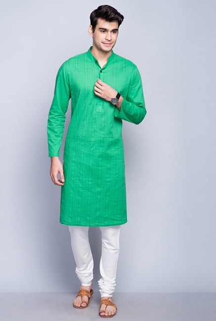 Fabindia White Solid Cotton Churidar Fabindia White Solid Cotton Churidar