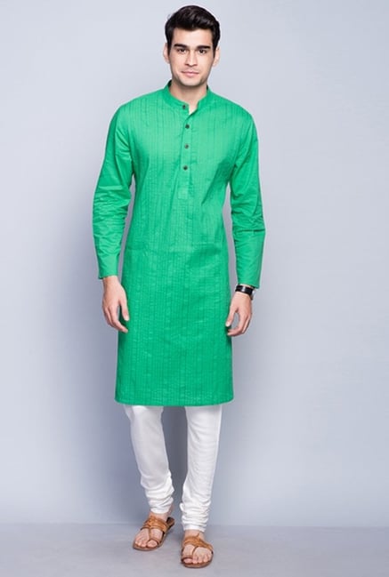Fabindia White Solid Cotton Regular Fit Churidar Fabindia White Solid Cotton Regular Fit Churidar