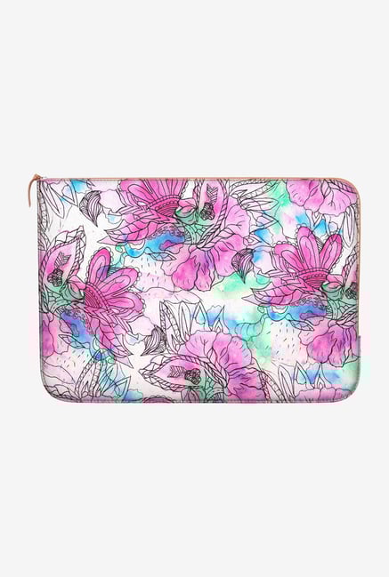 DailyObjects Pink Floral MacBook Pro 13 Zippered Sleeve DailyObjects Pink Floral MacBook Pro 13 Zippered Sleeve