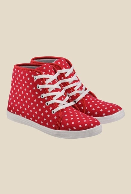 Nell Red & White Sneakers Nell Red & White Sneakers