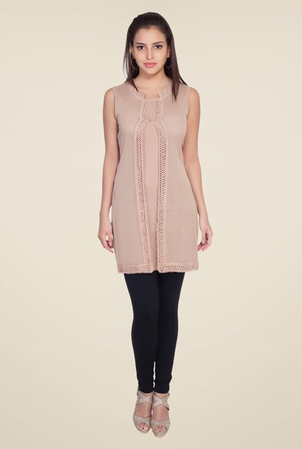 Soie Beige Embroidered Tunic Soie Beige Embroidered Tunic