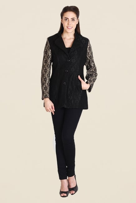 Soie Black Lace Overcoat Soie Black Lace Overcoat