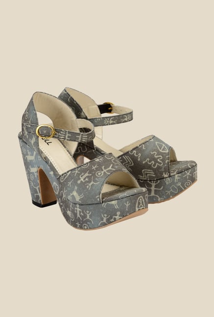 Nell Grey Ankle Strap Sandals Nell Grey Ankle Strap Sandals