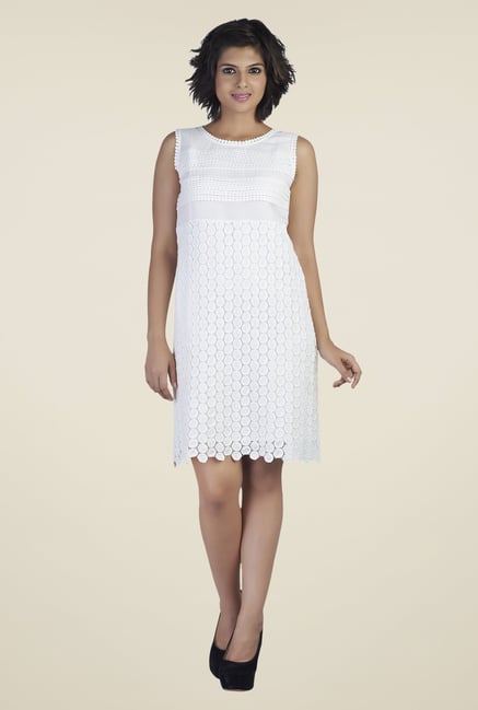 Soie Off White Lace Dress Soie Off White Lace Dress