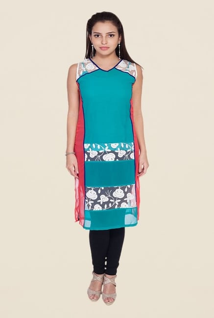 Soie Teal Printed Tunic Soie Teal Printed Tunic