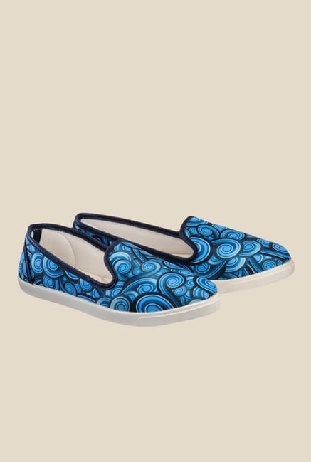 Nell Blue & White Loafers Nell Blue & White Loafers