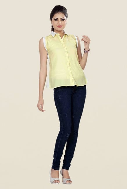 Soie Yellow Solid Shirt Soie Yellow Solid Shirt