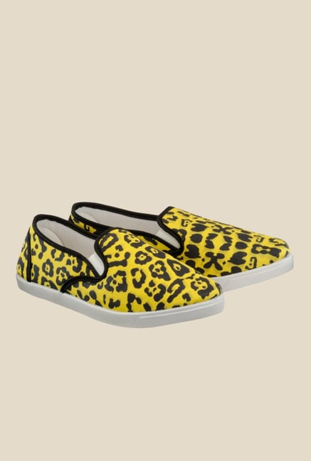 Nell Yellow & Black Plimsolls Nell Yellow & Black Plimsolls