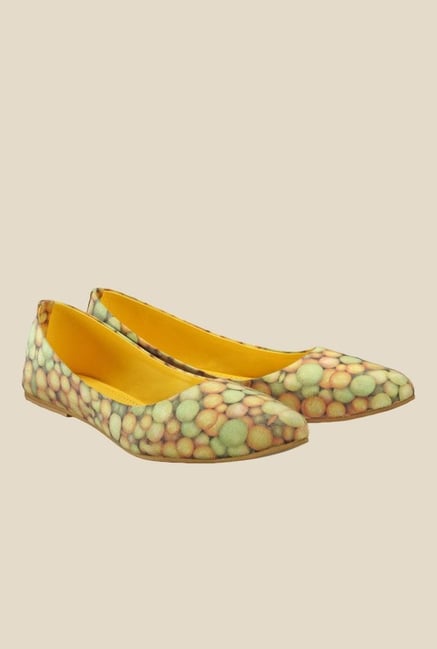 Nell Yellow & Green Flat Ballets Nell Yellow & Green Flat Ballets