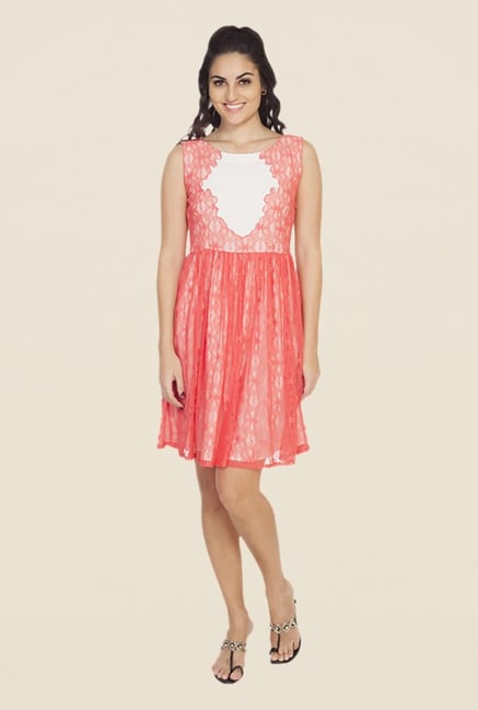 Soie Peach Lace Dress Soie Peach Lace Dress