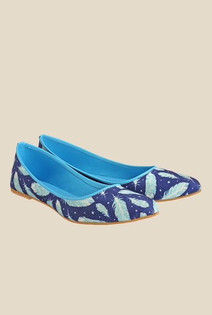 Nell Navy & Turquoise Flat Ballets Nell Navy & Turquoise Flat Ballets