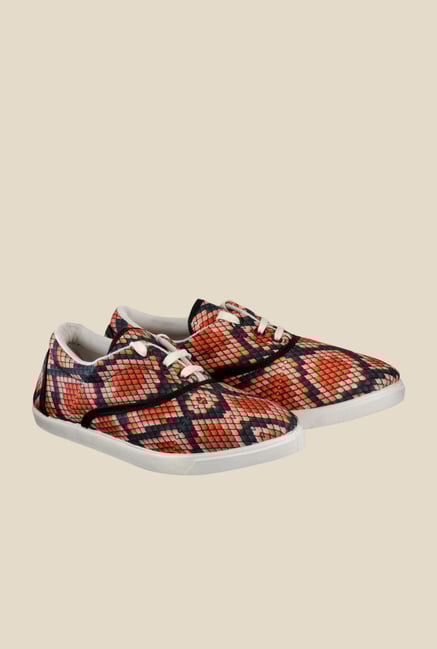 Nell Orange & Black Plimsolls Nell Orange & Black Plimsolls