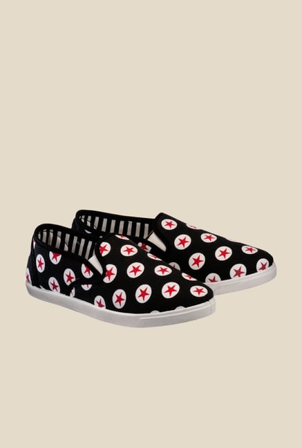 Nell Black & Red Plimsolls Nell Black & Red Plimsolls