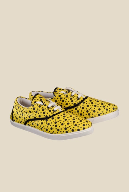 Nell Yellow & Black Plimsolls Nell Yellow & Black Plimsolls