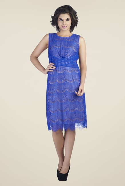Soie Dark Blue Lace Dress Soie Dark Blue Lace Dress