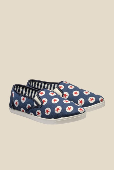 Nell Navy & Red Plimsolls Nell Navy & Red Plimsolls