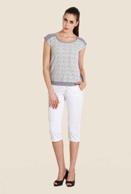 Soie Grey Lace Top Soie Grey Lace Top