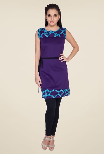 Soie Purple Solid Dress Soie Purple Solid Dress