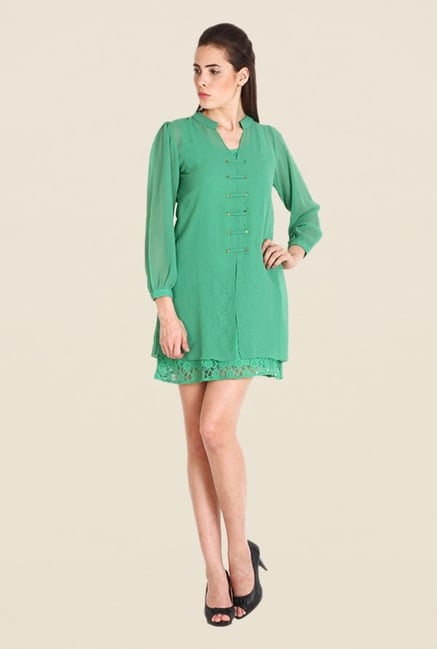 Soie Green Solid Tunic Soie Green Solid Tunic