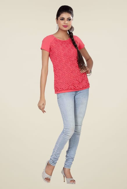 Soie Pink Lace Regular Fir Top Soie Pink Lace Regular Fir Top
