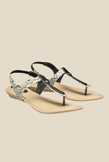 Nell Grey & Black Sling Back Sandals Nell Grey & Black Sling Back Sandals
