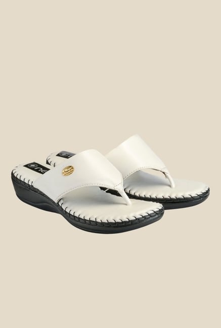 Nell White Thong Sandals Nell White Thong Sandals