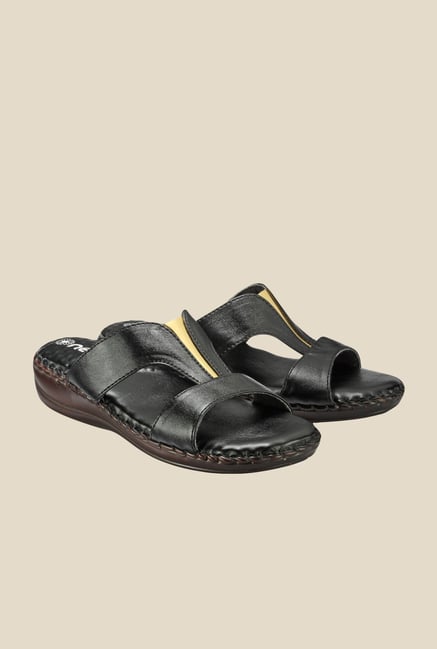 Nell Black Slide Sandals Nell Black Slide Sandals