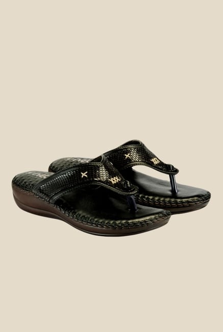 Nell Black T-Strap Sandals Nell Black T-Strap Sandals