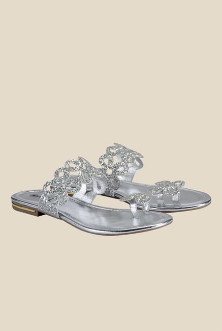Nell Silver Toe Ring Sandals Nell Silver Toe Ring Sandals
