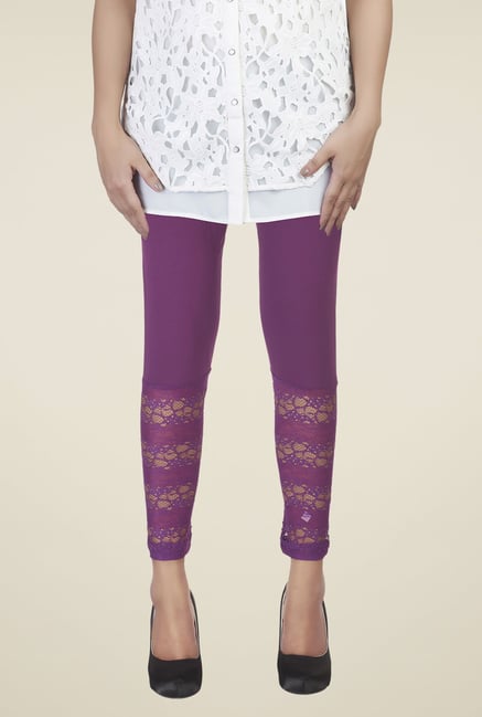 Soie Purple Lace Leggings Soie Purple Lace Leggings