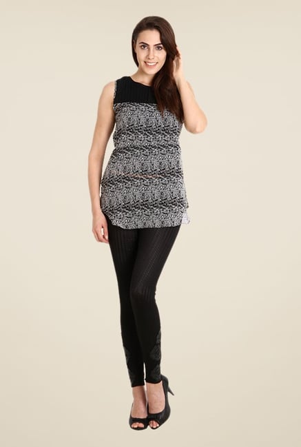 Soie Black Printed Tunic Soie Black Printed Tunic