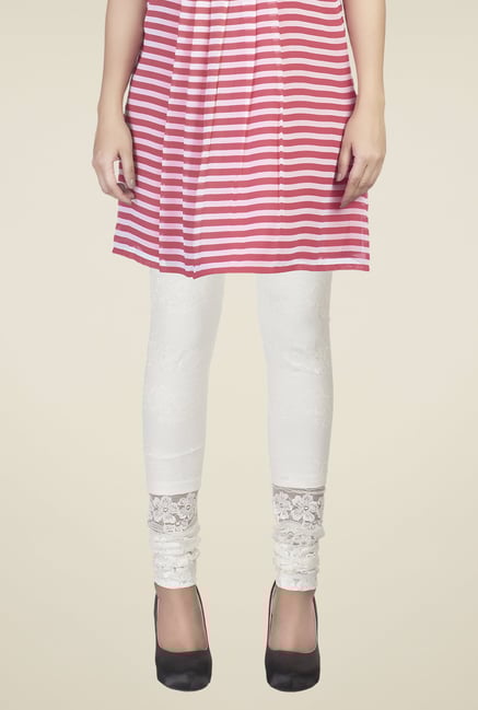 Soie Off White Embroidered Leggings Soie Off White Embroidered Leggings
