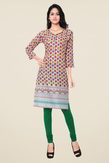 Triveni Maroon Printed Blended Cotton Kurta Triveni Maroon Printed Blended Cotton Kurta