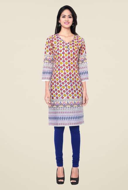 Triveni Maroon Printed Blended Cotton Kurta Triveni Maroon Printed Blended Cotton Kurta