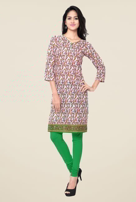 Triveni Multicolor Printed Blended Cotton Kurta Triveni Multicolor Printed Blended Cotton Kurta