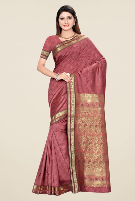 Triveni Rosewood Printed Art Silk Saree Triveni Rosewood Printed Art Silk Saree