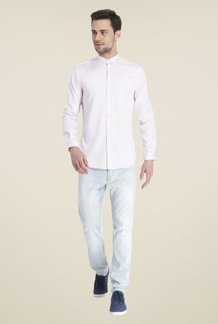 Jack & Jones Pink Solid Shirt Jack & Jones Pink Solid Shirt