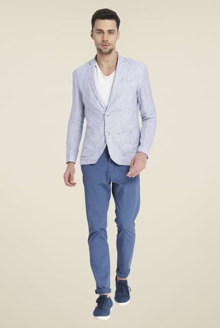 Jack & Jones Light Grey Linen Blazer Jack & Jones Light Grey Linen Blazer