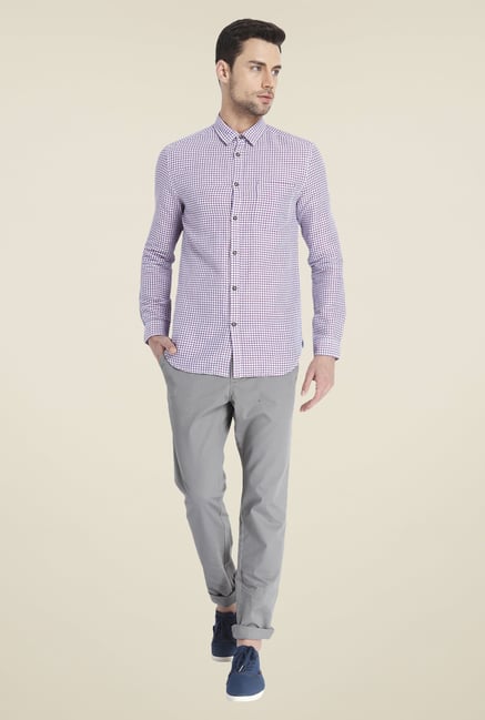 Jack & Jones Purple Linen Shirt Jack & Jones Purple Linen Shirt