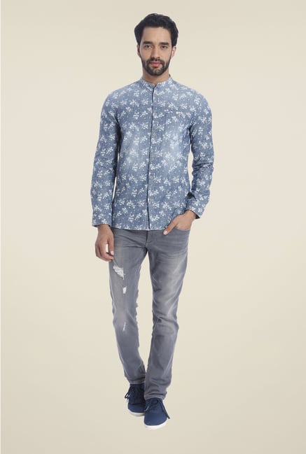 Jack & Jones Blue Printed Shirt Jack & Jones Blue Printed Shirt