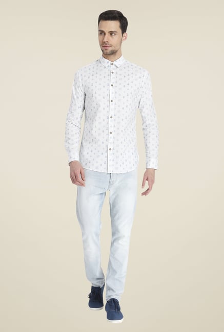 Jack & Jones White Printed Shirt Jack & Jones White Printed Shirt