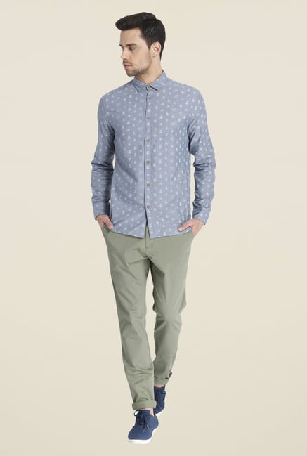 Jack & Jones Blue Printed Shirt Jack & Jones Blue Printed Shirt