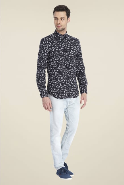 Jack & Jones Black Floral Print Shirt Jack & Jones Black Floral Print Shirt