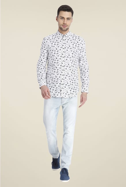 Jack & Jones White Floral Print Shirt Jack & Jones White Floral Print Shirt