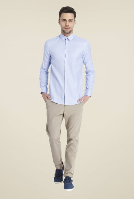 Jack & Jones Sky Blue Solid Shirt Jack & Jones Sky Blue Solid Shirt