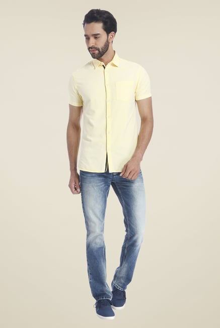 Jack & Jones Yellow Solid Shirt Jack & Jones Yellow Solid Shirt
