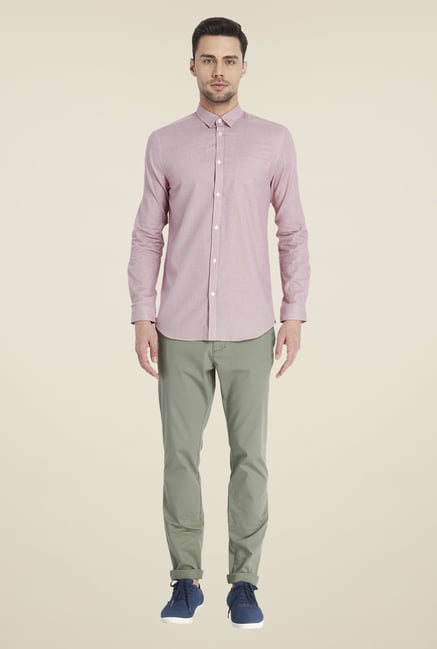 Jack & Jones Maroon Printed Shirt Jack & Jones Maroon Printed Shirt
