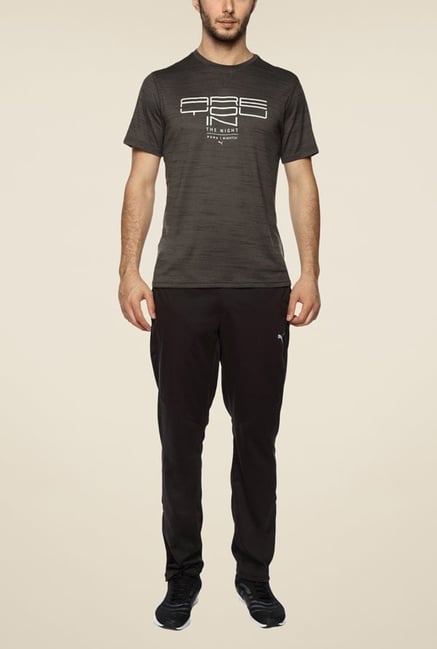 Puma Black Solid Trackpant Puma Black Solid Trackpant