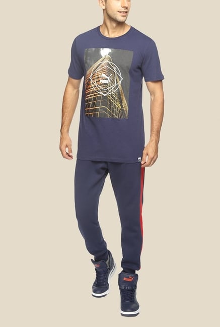 Puma Navy Graphic T Shirt Puma Navy Graphic T Shirt